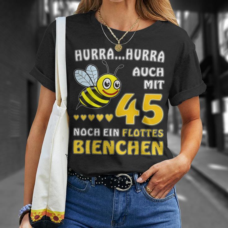 Mit 45 Noch Ein Flottes Bienchen 45 Geburtstag 45 T-Shirt Geschenke für Sie