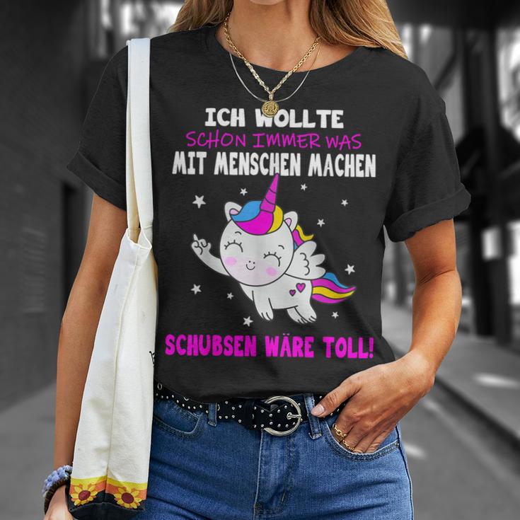 Was Mit Menschen Machen Unicorn Saying T-Shirt Geschenke für Sie