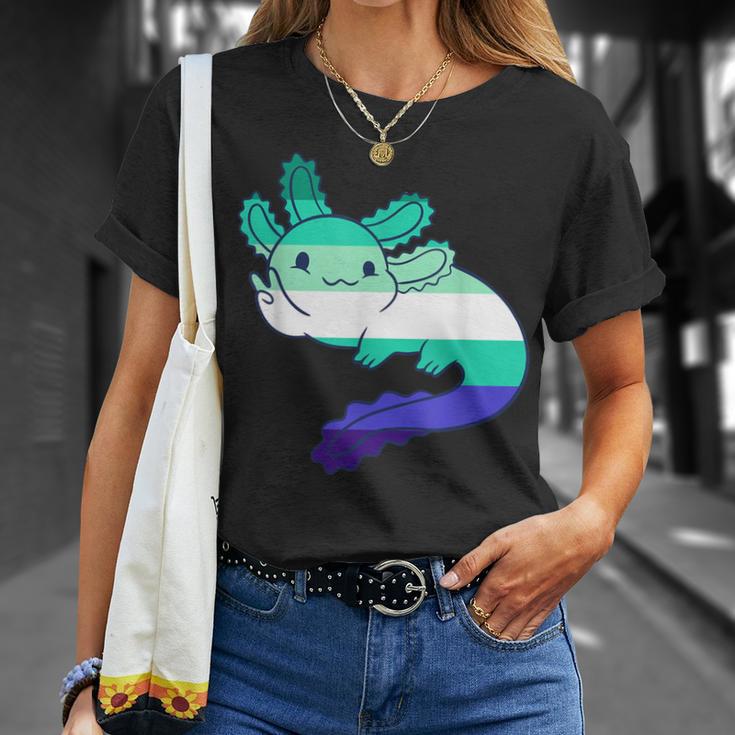 Mlm Flag Mlm Pride Axolotl Gay Male Flag Lgbt Mlm T-Shirt Gifts for Her