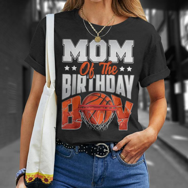 Mom Basketball Birthday Boy Family Baller B-Day Party T-Shirt Gifts for Her