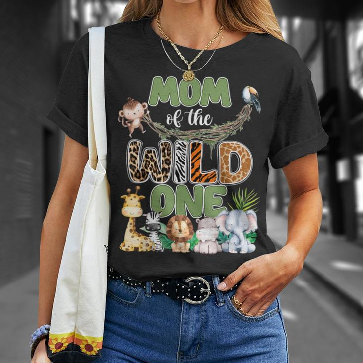 Mom Of The Wild One 1St Birthday Safari Family Matching T-Shirt Gifts for Her
