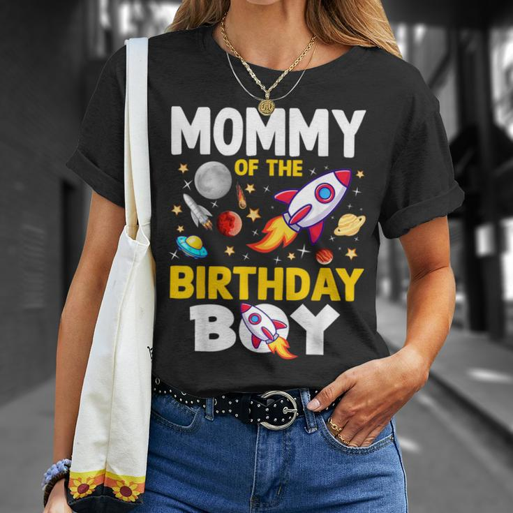 Mommy Of The Birthday Boy Space Bday Party Celebration T-Shirt Gifts for Her