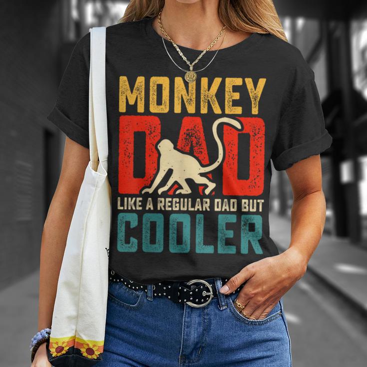 Monkey Dad Like A Regular Dad But Cooler Father's Day T-Shirt Gifts for Her