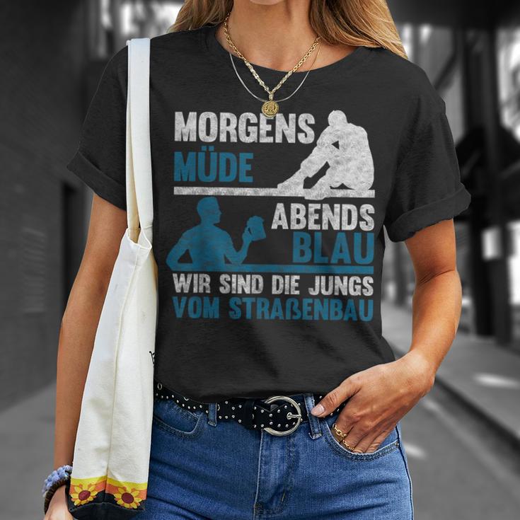 Morgen Müde Abends Blau - Jungen vom Straßenbau T-Shirt, Deutsch Geschenke für Sie