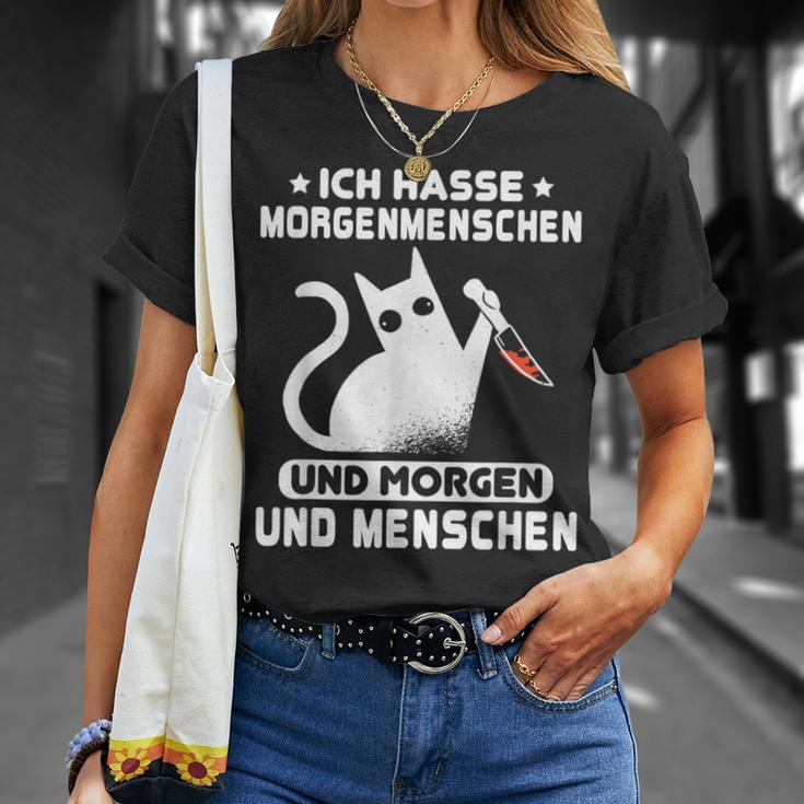 Morgenmuffel Morgen Und Menschen Ich Hasse Morgenschen T-Shirt Geschenke für Sie