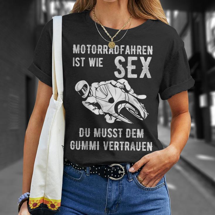 With Motorradfahren Ist Wie Sex Motif T-Shirt Geschenke für Sie