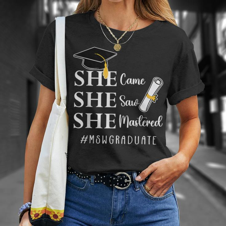 Msw Master’S Degree Master Of Social Work Graduation T-Shirt Gifts for Her