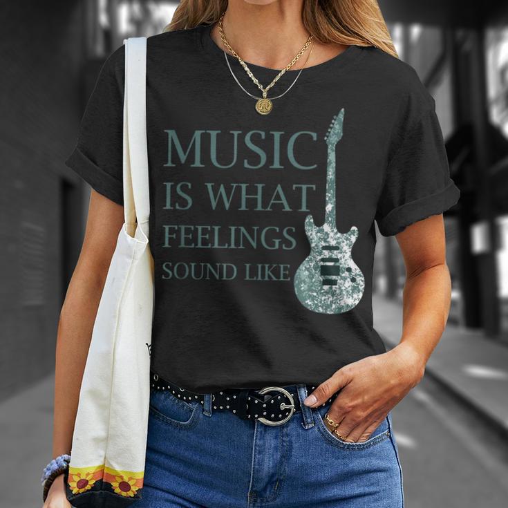 Music Is What Feelings Sound Like Musical T-Shirt Gifts for Her