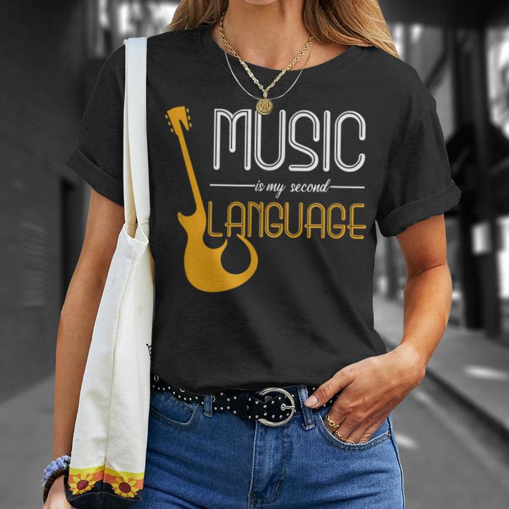 Music Lovers Quote My Second Language T-Shirt Gifts for Her