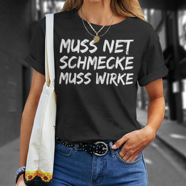 Muss Net Schmaste Muss Wirke Bodybuilder S T-Shirt Geschenke für Sie