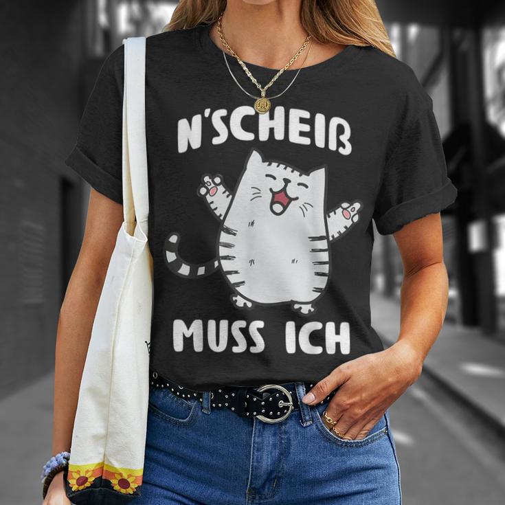 N Scheis Muss Ich Cat Nen Scheiss T-Shirt Geschenke für Sie