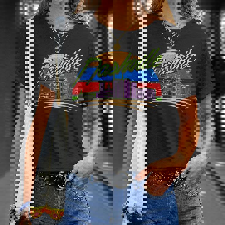 Nashville City Retrointage Nashville Tennessee Tn Camiseta unisex Regalos para ella