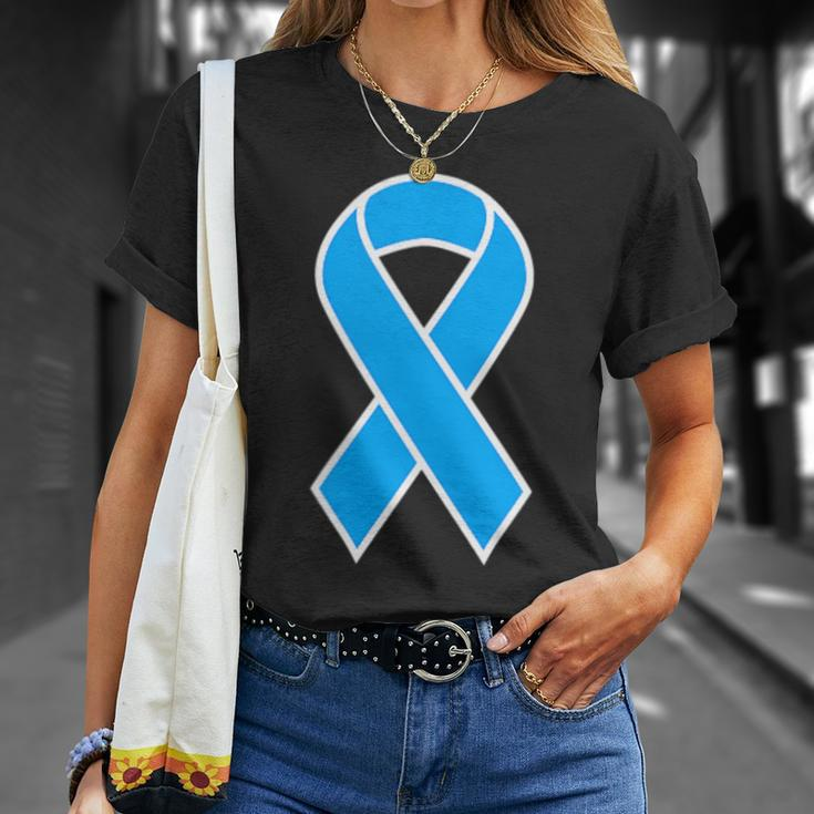National Foster Care Month Blue Ribbon In Corner T-Shirt Gifts for Her
