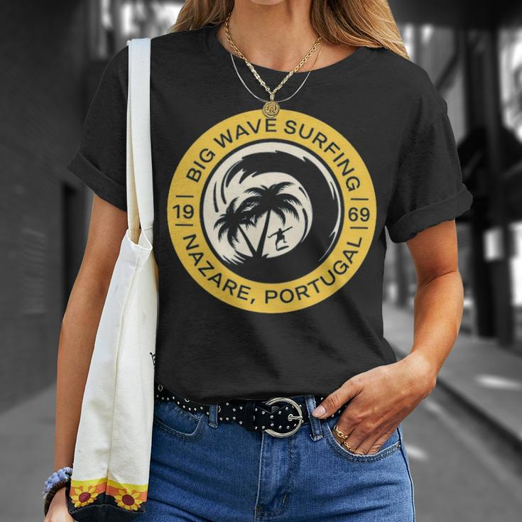 Nazare Surfing Big Wave Nazare Portugal T-Shirt Gifts for Her