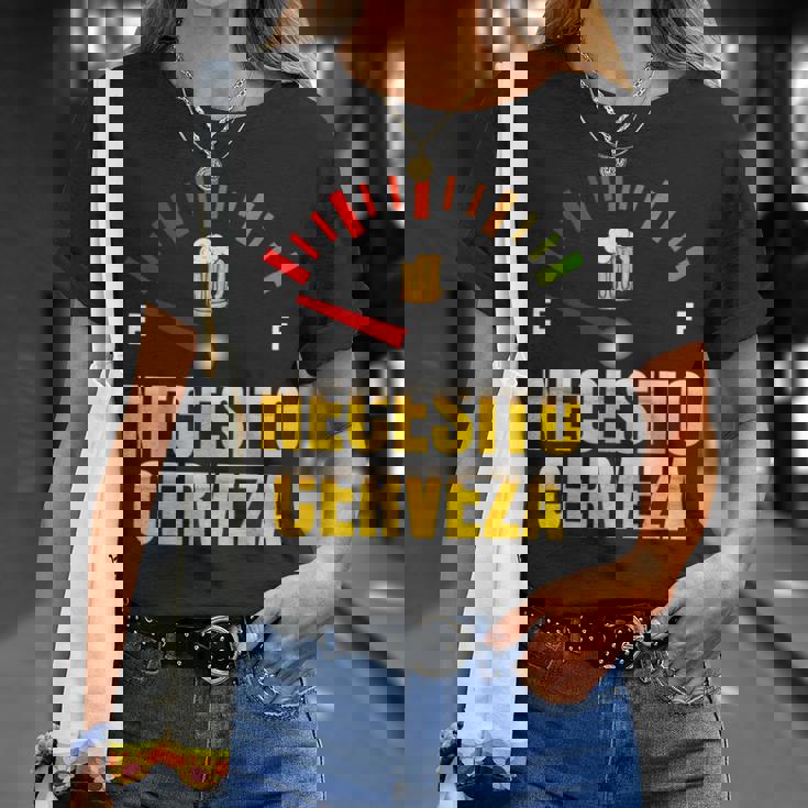 Necesito Cerveza I Need Beer In Spanish Mardi Gras Bbq Party T-Shirt Gifts for Her