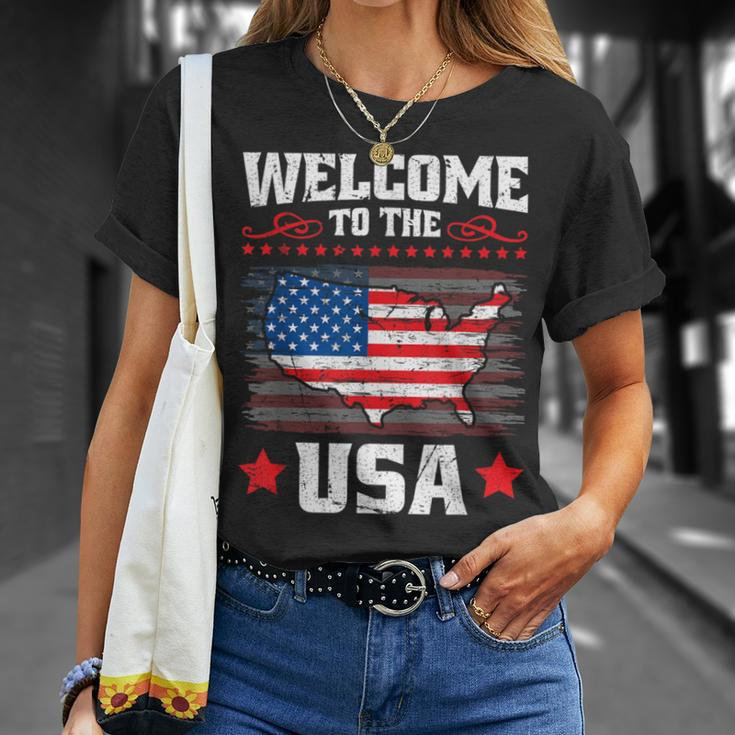 New Us Citizen Us Flag American Immigrant Citizenship T-Shirt Gifts for Her
