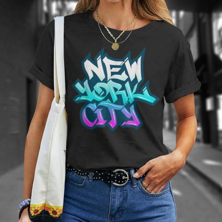 New York City New York City Graffiti Style T-Shirt Gifts for Her