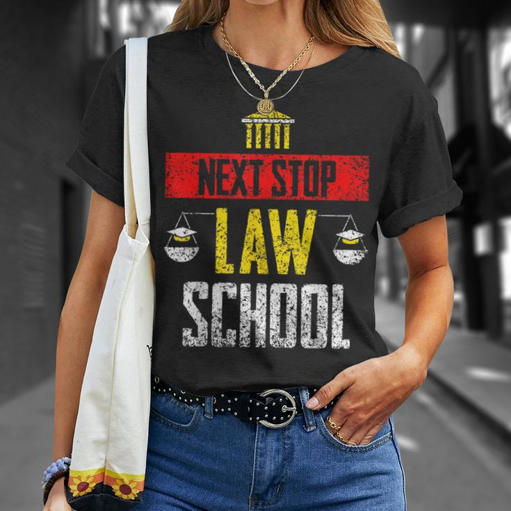 Next Stop Law School Student Graduate Lawyer Law School T-Shirt Gifts for Her