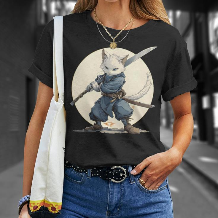 Ninja Katze Mit Großem Schwert T-Shirt Geschenke für Sie