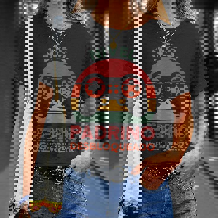 Nivel Padrino Desbloqueado Padrino Camiseta unisex Regalos para ella