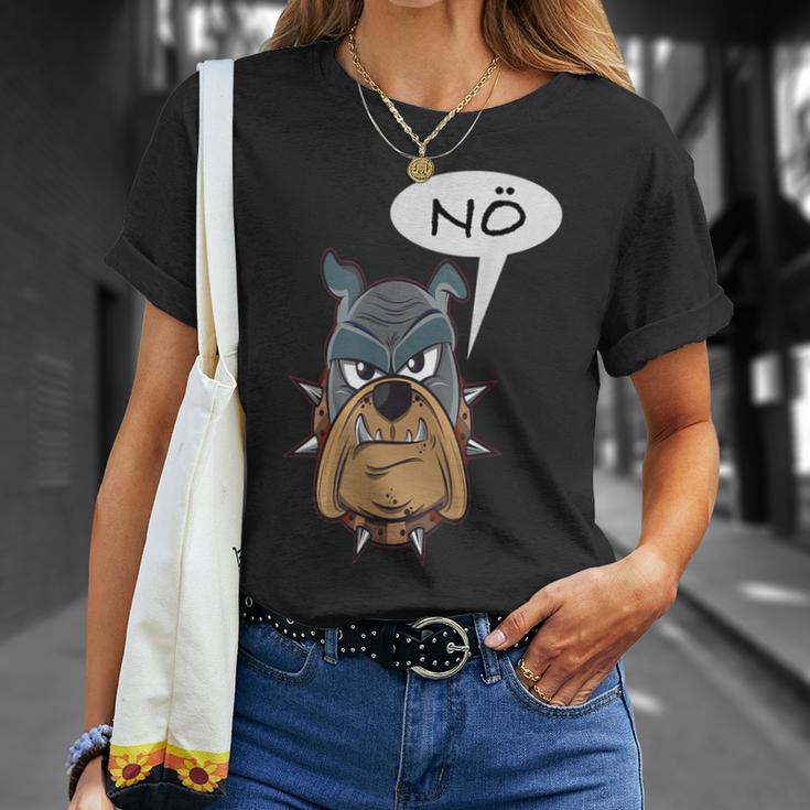 Nö Hund Statement Frosch I No Fun I Nein T-Shirt Geschenke für Sie