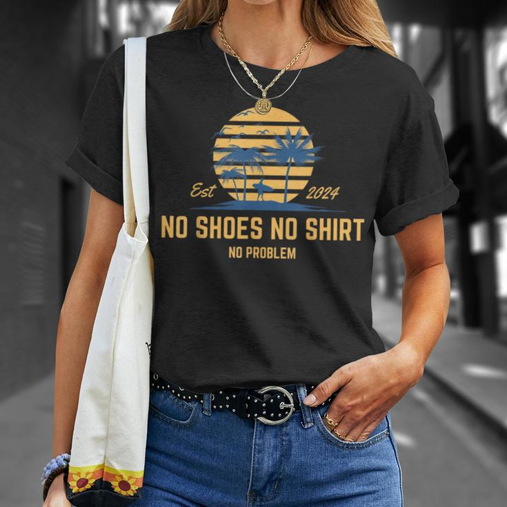 No Shoes No Clothes No Problem Fun Life Palm Tree Island T-Shirt Gifts for Her