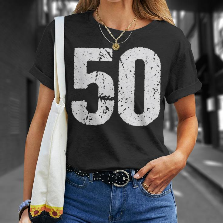 Number 50 Vintage 50Th Birthday Party 50 Years Old T-Shirt Gifts for Her