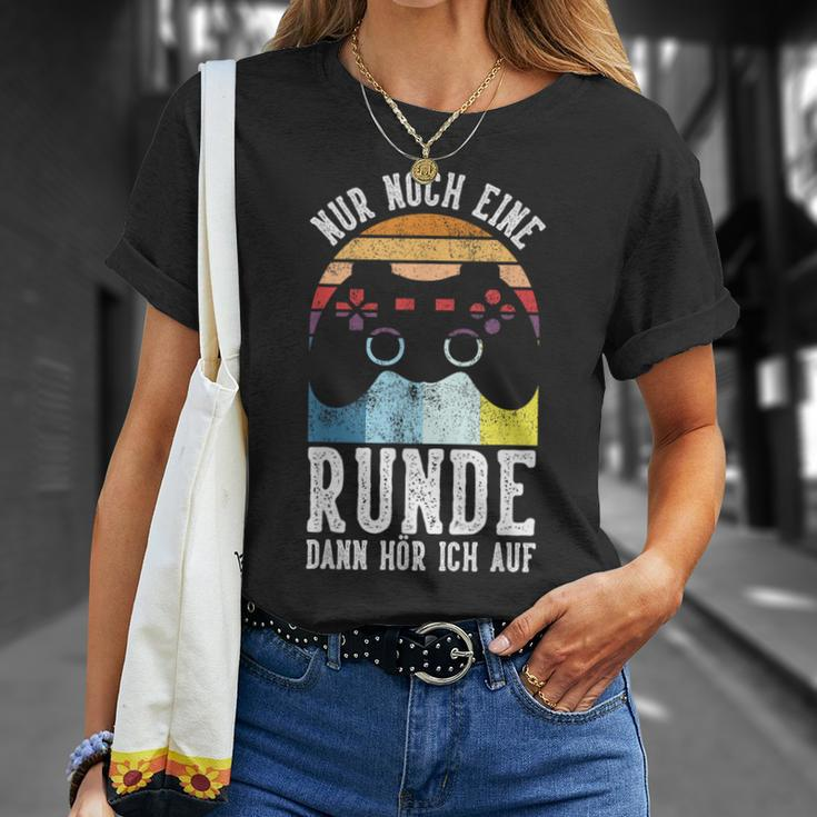 Nur Noch Eine Runde Dann Lustig Gamer Gamer Gamer German T-Shirt Geschenke für Sie