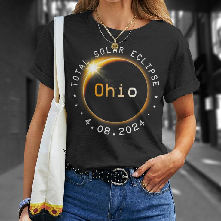 Ohio Totality Total Solar Eclipse April 8 2024 T-Shirt Gifts for Her