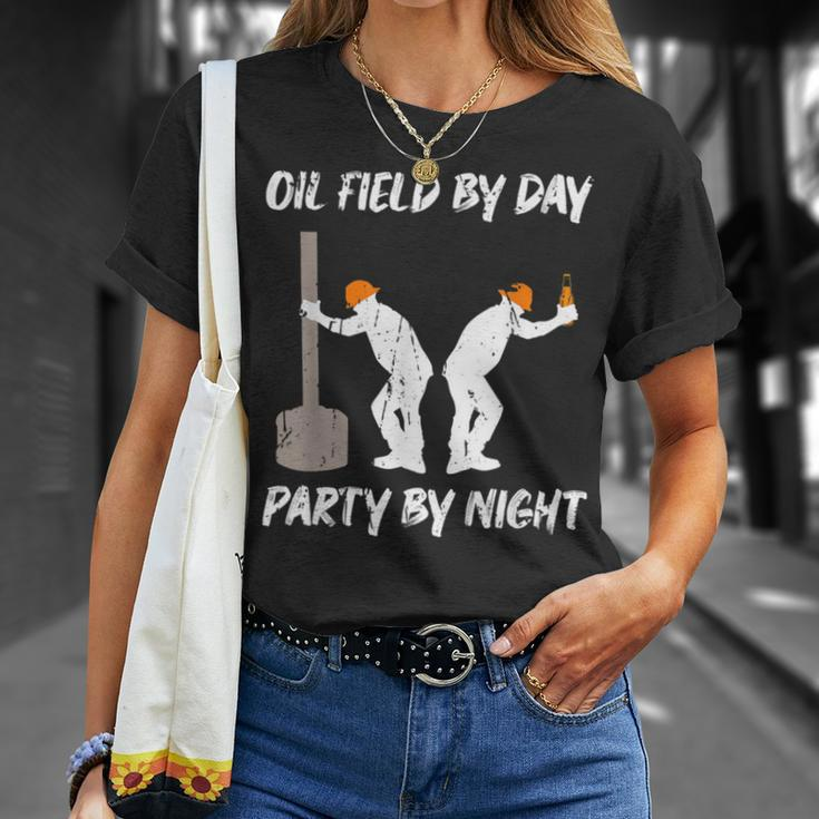 Oil Field By Day Party By Night Oilfield T-Shirt Gifts for Her