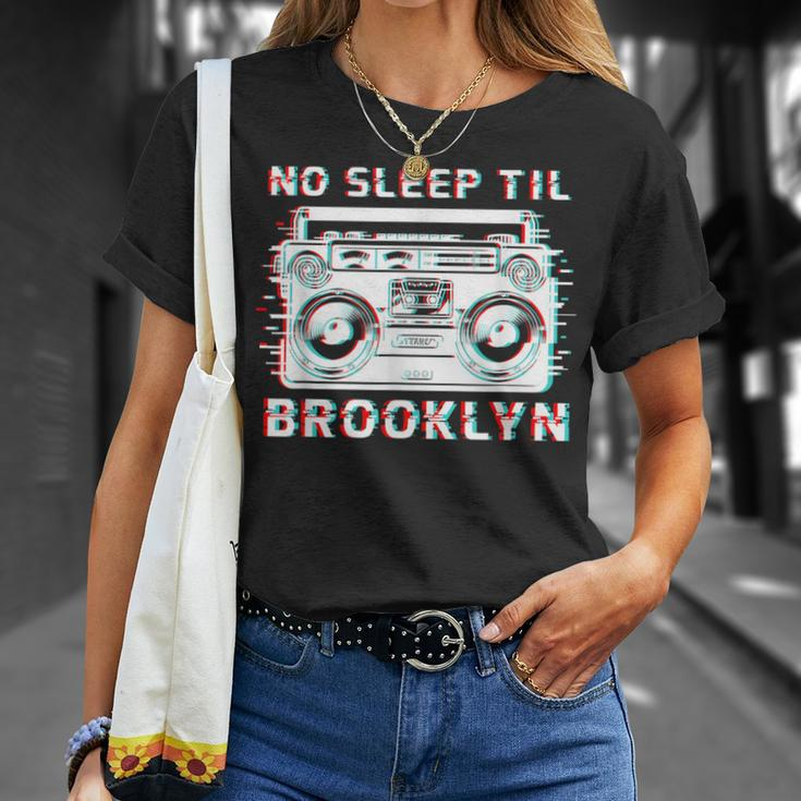 Old School Portable Stereo Retro Music No Sleep Til Brooklyn T-Shirt Gifts for Her