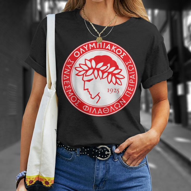 Olympiacos Club Supporter Fan Greece Greek T-Shirt Gifts for Her