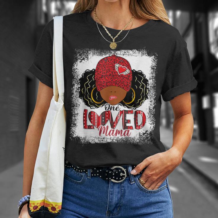 One Loved Mama Black Mom African American Valentines Day T-Shirt Gifts for Her