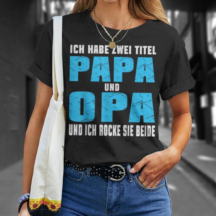 Opa Atertag Papa Spruch Grossvater Geschenk T-Shirt Geschenke für Sie