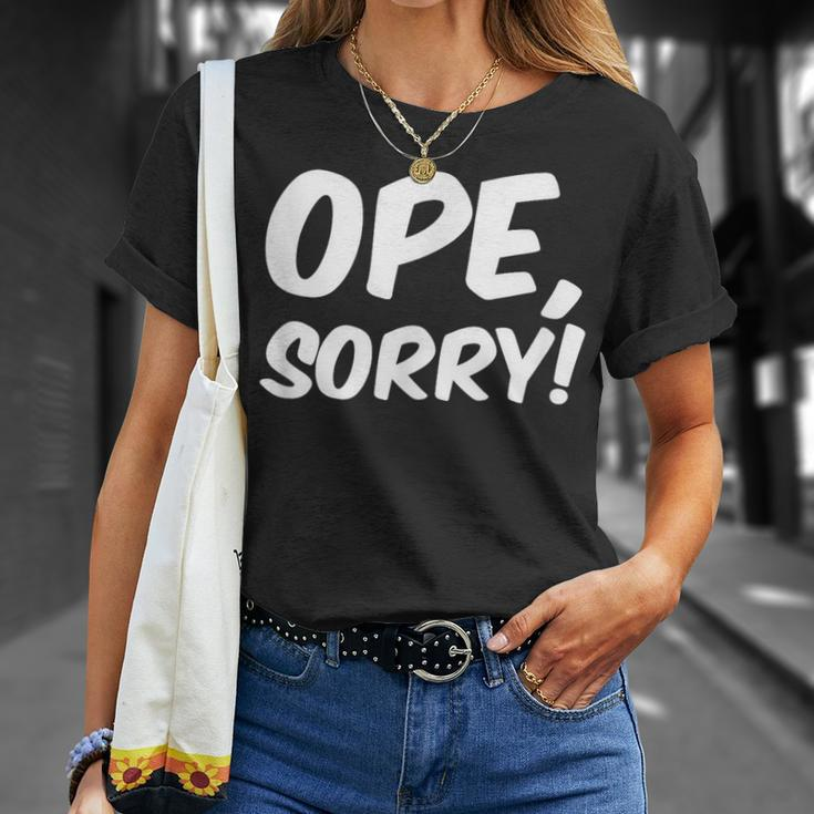 Ope Sorry Wholesome Midwest Politeness Friendly T-Shirt Gifts for Her