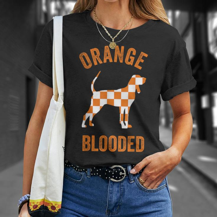 Orange Blooded Tennessee Hound Native Home Tn State Pride T-Shirt Gifts for Her