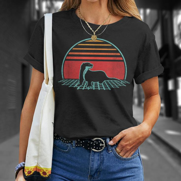 Otter Retro Vintage 80S Style Animal Lover T-Shirt Gifts for Her