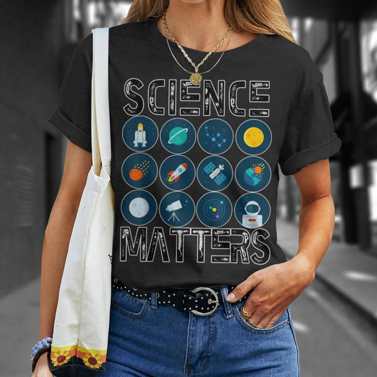 Outer Space Science Matters Stem Steam Teacher T-Shirt Gifts for Her