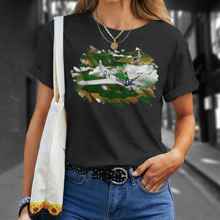 P51 Mustang Vintage Machine Veteran Pilot T-Shirt Gifts for Her