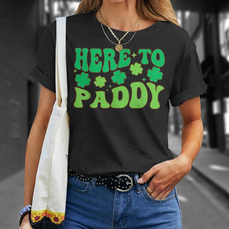 Here To Paddy Lucky Family St Patrick's Party Drinking T-Shirt Gifts for Her
