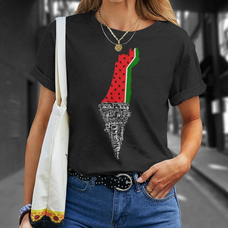 Palestine Map Watermelon T-Shirt Geschenke für Sie