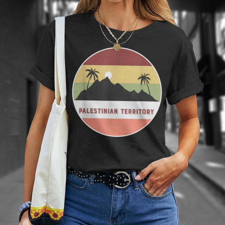 Palestinian Territory Mountain And Palms T-Shirt Gifts for Her