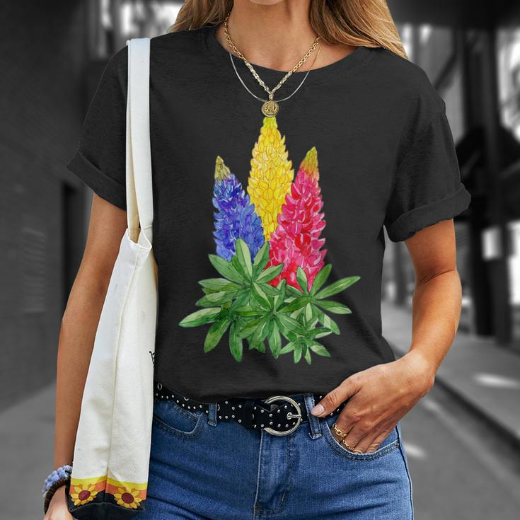 Pansexual Flowers Subtle Pan Queer Pride Month Lgbtq T-Shirt Gifts for Her