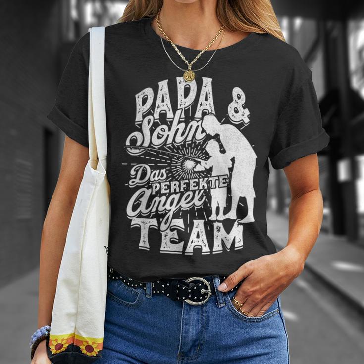 Papa & Sohn Das Perfekte Angel Team Fishing Fishing T-Shirt Geschenke für Sie