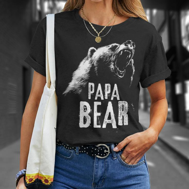 Papa Bear Best Dad Fathers Day Father Pop T-Shirt Gifts for Her