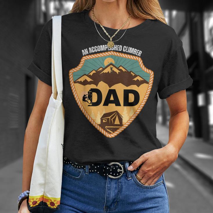 Papa Einersierter Bergsteiger Lustige Geschenke Zumatertag T-Shirt Geschenke für Sie