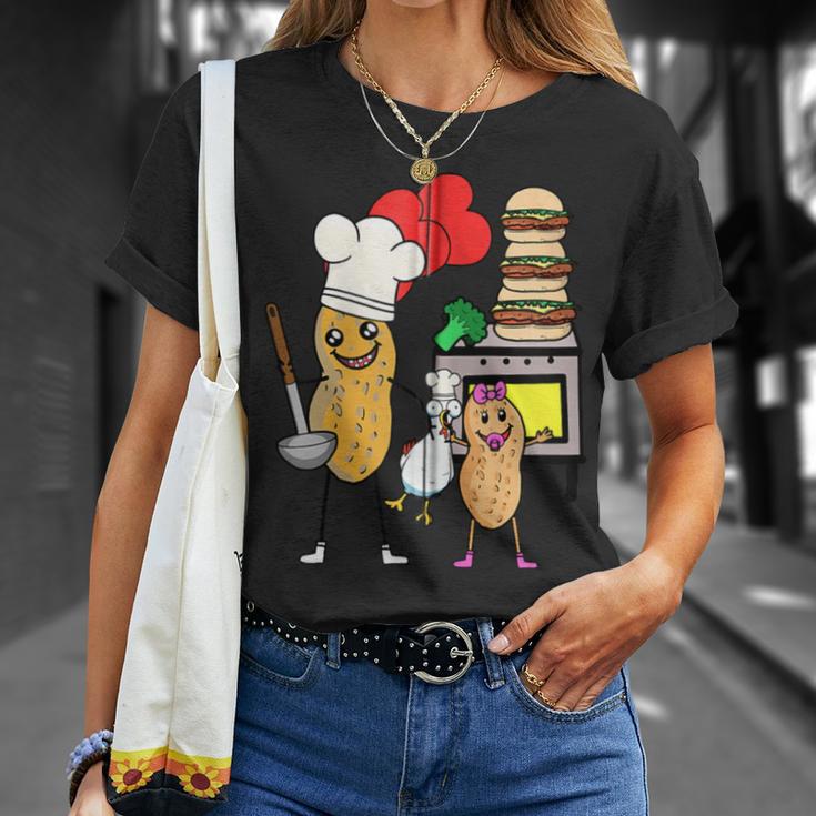 Papa Erdnuss Familie Kochen Köche Kind Kochkunst Huhn Nuss Kapuzenjacke T-Shirt Geschenke für Sie