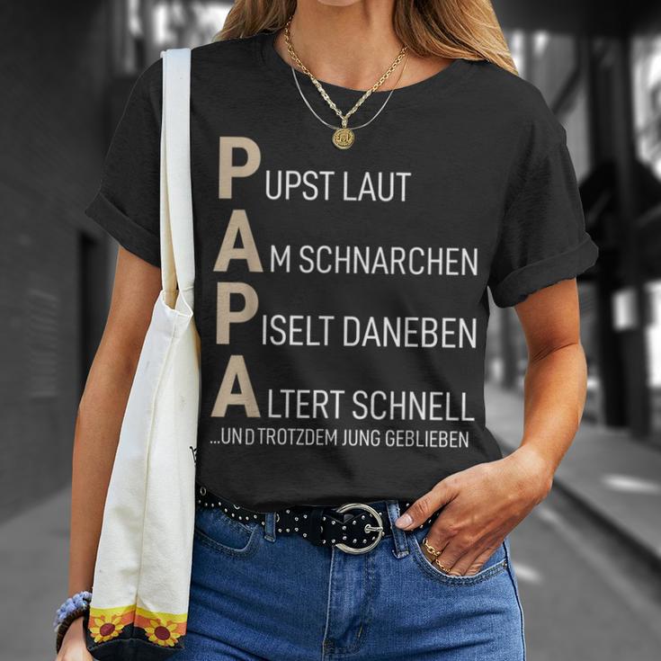 Papa Pupst Laut Am Snarchen Bester Dad Der Welt T-Shirt Geschenke für Sie