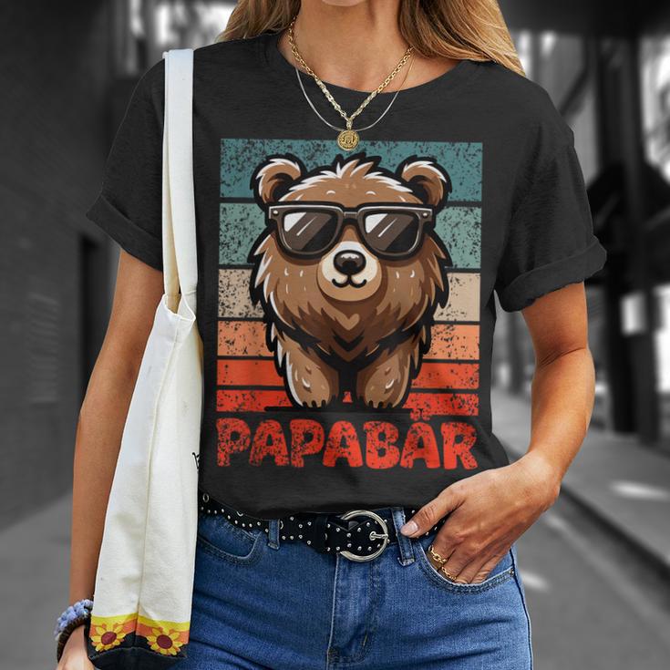 Papabäratertag Bester Papa Bär T-Shirt Geschenke für Sie