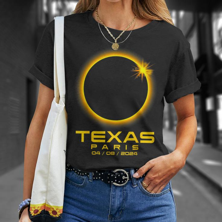 Paris Texas Tx Total Solar Eclipse 2024 T-Shirt Gifts for Her